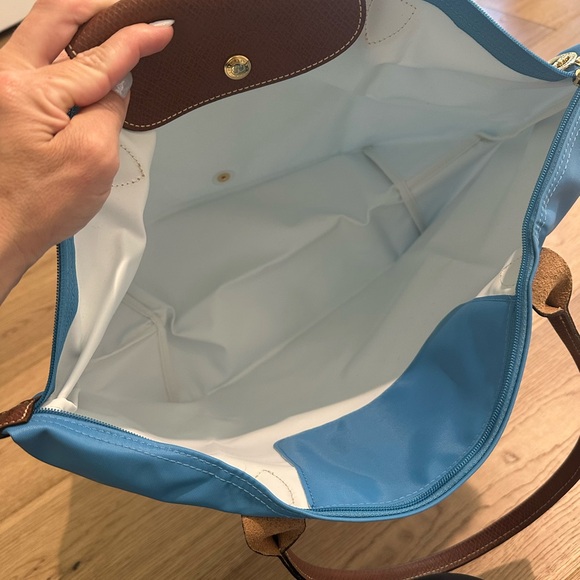 NWOT Longchamp Large Le Pliage Blue Tote - Picture 9 of 9